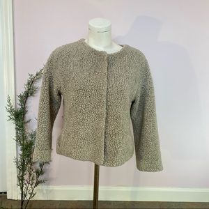 Zara basic Sherpa cropped jacket